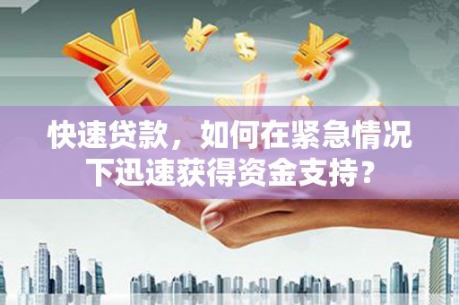 凤林快速贷款，如何在紧急情况下迅速获得资金支持？