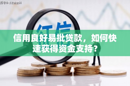 祁县信用良好易批贷款，如何快速获得资金支持？