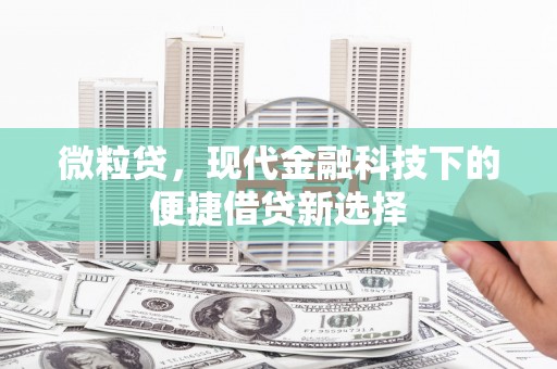 西安微粒贷，现代金融科技下的便捷借贷新选择