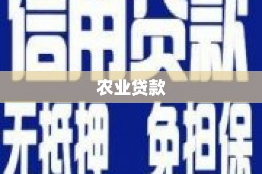 电白农业贷款
