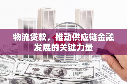 嵊泗物流贷款，推动供应链金融发展的关键力量