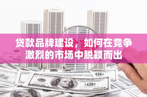 农安贷款品牌建设，如何在竞争激烈的市场中脱颖而出